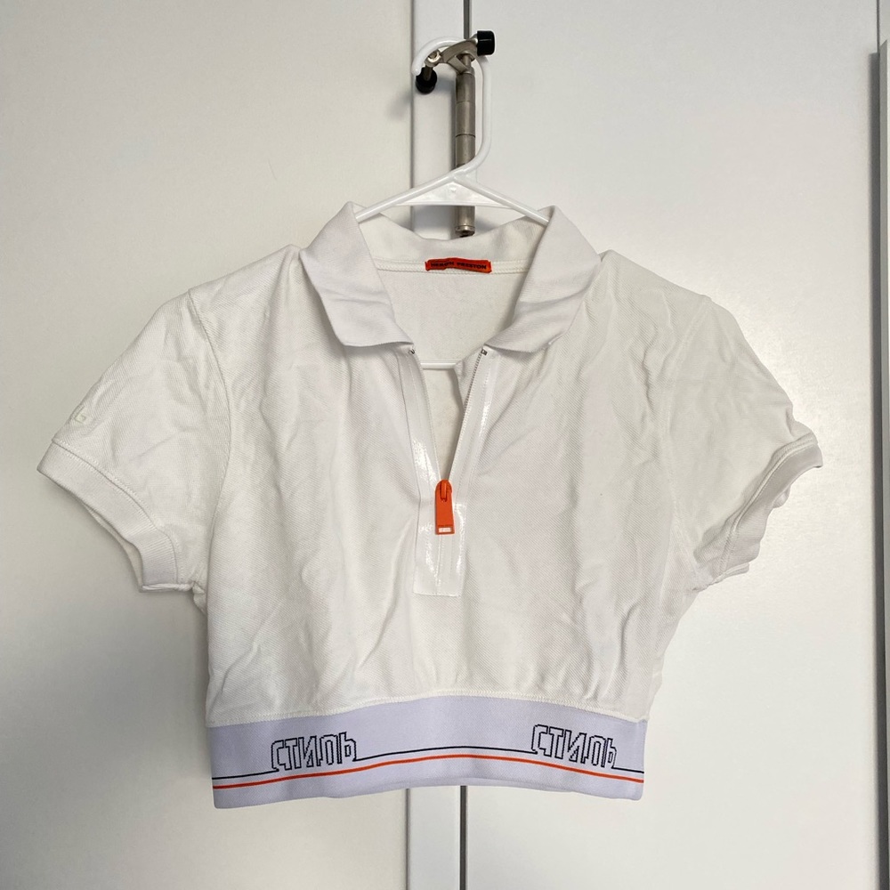 Heron Preston Cropped Polo Shirt